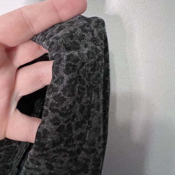 Joie Keena Women's Ponte Leopard Leggings In Caviar Charcoal Size Medium - Picture 9 of 9